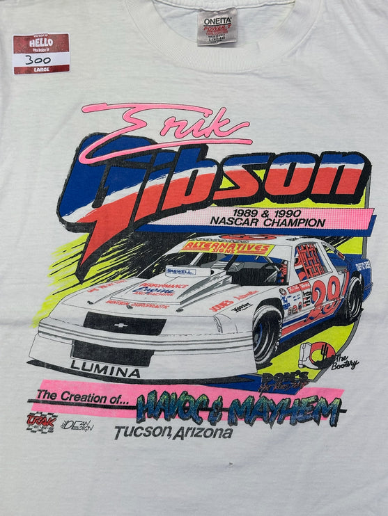90s nascar eric gibson Single-stitched tee