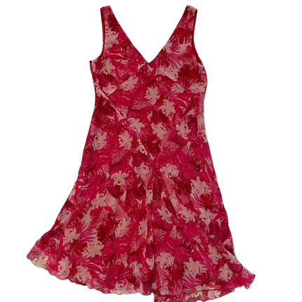 Rockman pink floral chiffon dress