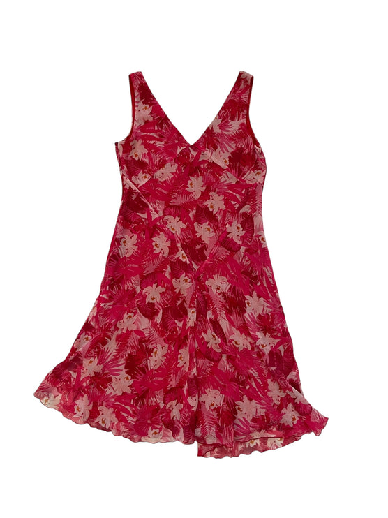 Rockman pink floral chiffon dress