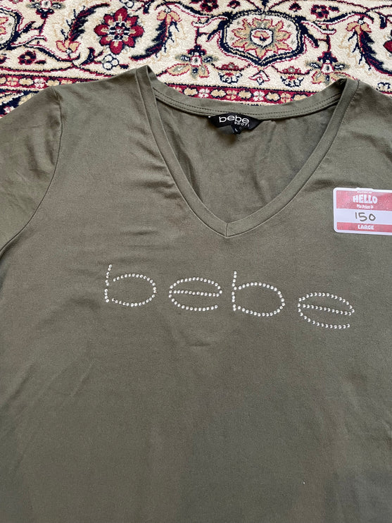 Bebe rhinestone logo