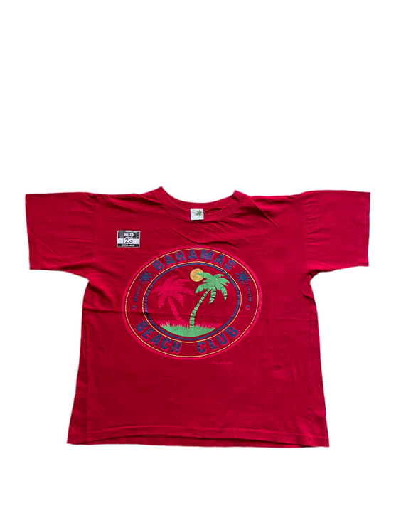 Bahamas beach club single-stitched tee