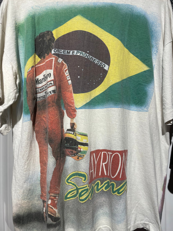 Rare senna f1 single-stitched tee