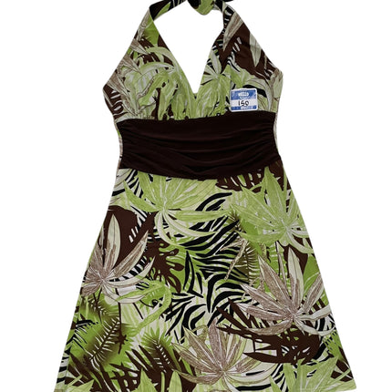 Xanaka green halter dress