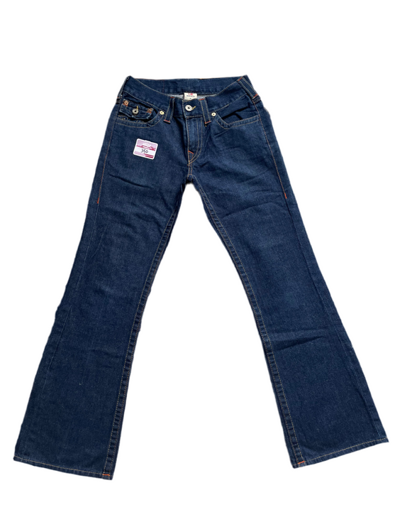 True religion low flare denim jeans
