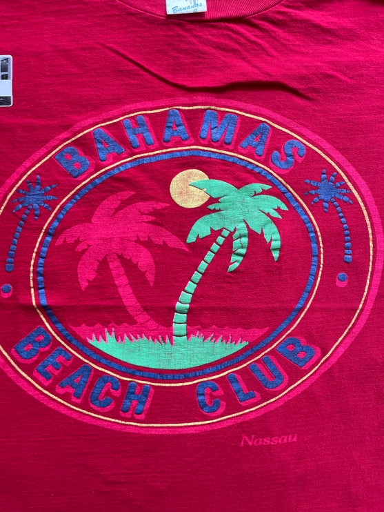 Bahamas beach club single-stitched tee