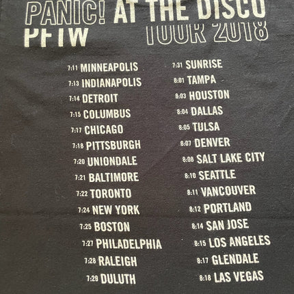 Panic! At The Disco PFTW tour 2018 tee