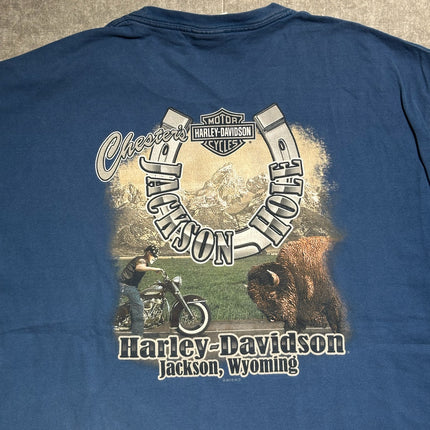 Harley-davidson ride hard live free jackson, wyoming. Tee