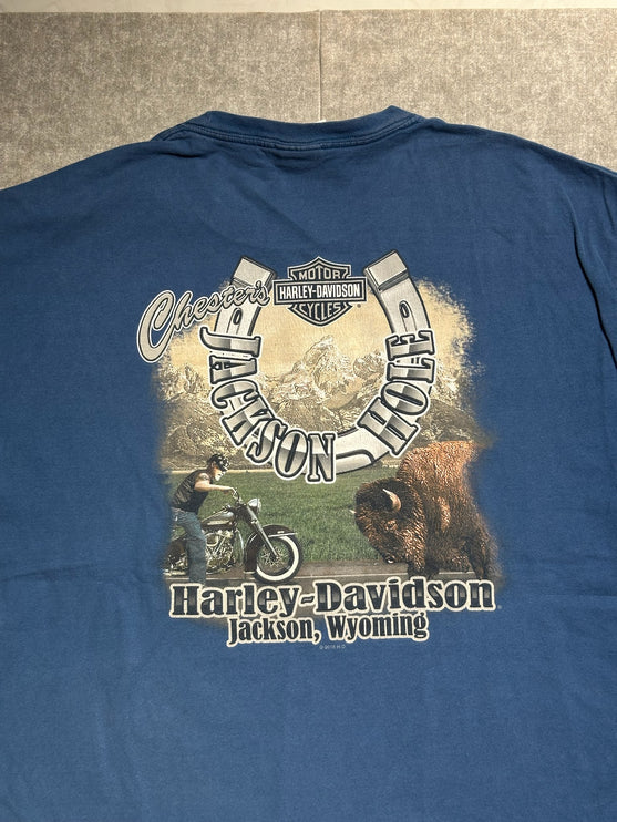 Harley-davidson ride hard live free jackson, wyoming. Tee