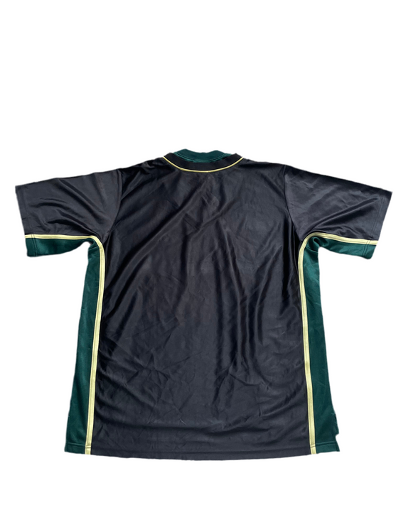Black and green adidas jersey