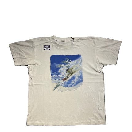 Single-stitched snowboarding dog tee