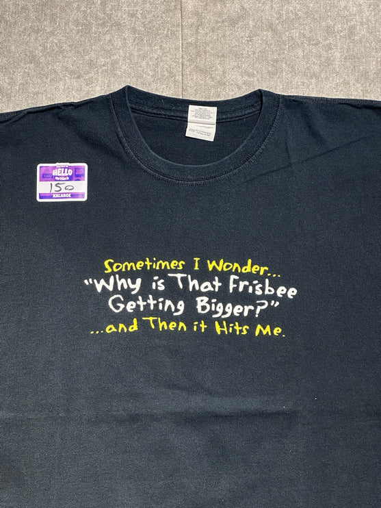 Why is that frisbee getting bigger tee