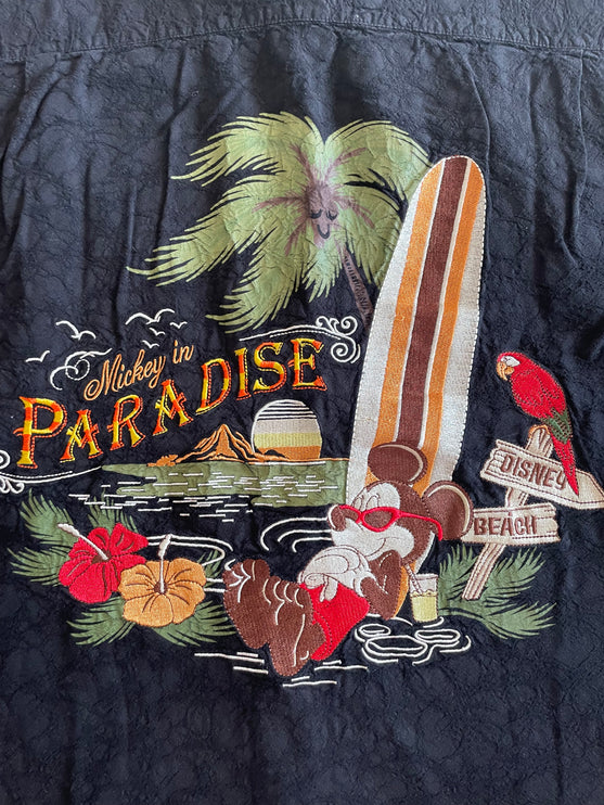 Mickey in paradise button-up shirt