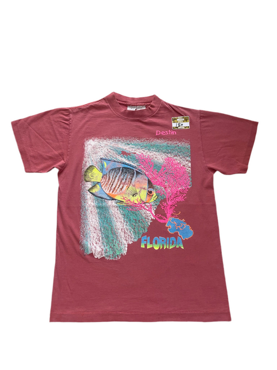 Single-stitched Destin Florida Reef Tropical Fish tee