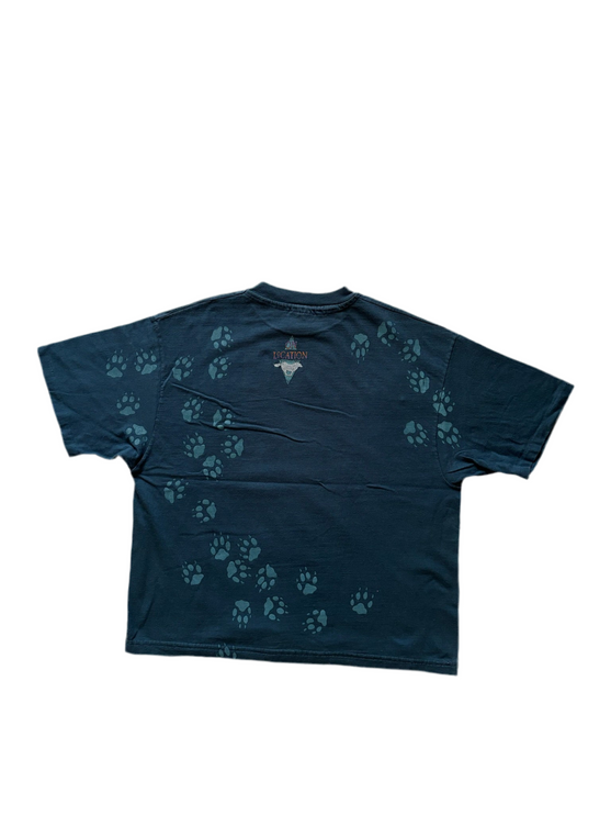 Hanes Beefy Wolf print single-stitched tee