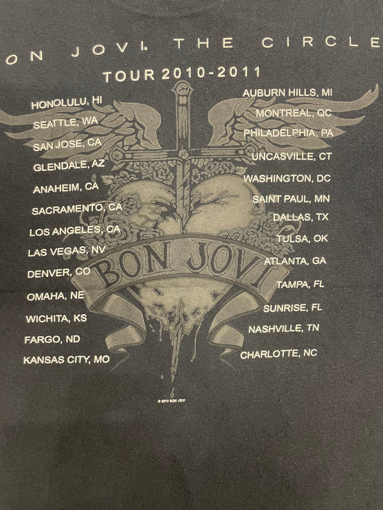 2010-11 bon jovi the circle tour tee