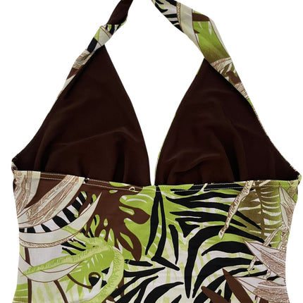 Xanaka green halter dress