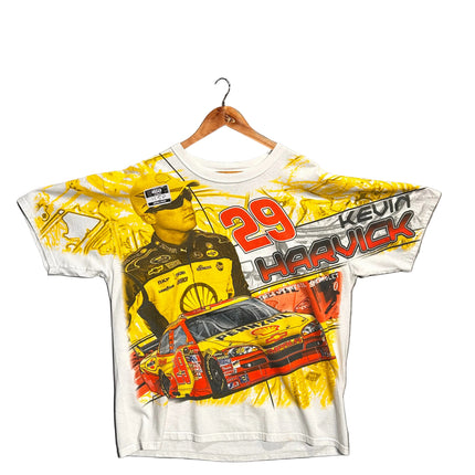 Vintage Kevin Harvick #29 NASCAR All-Over Print T-Shirt