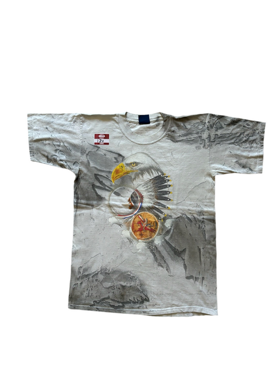 Jim Yellowhawk Art Native American Baled Eagle tee