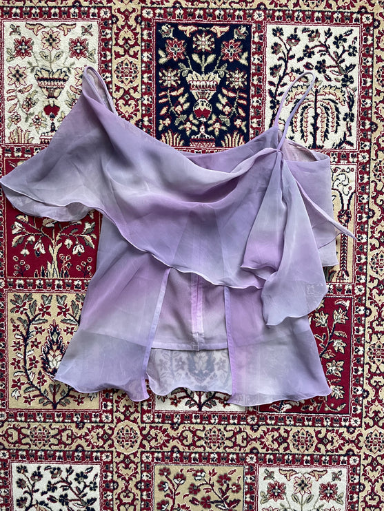 Purple chiffon top