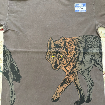 All over print wolf tee