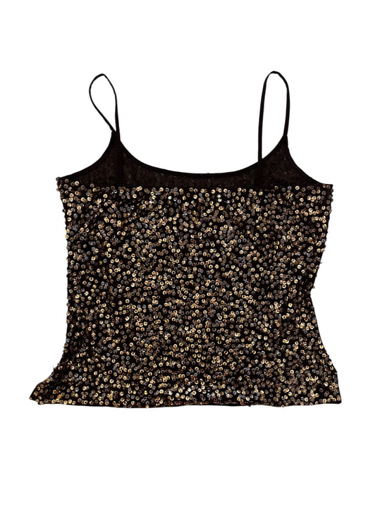 Brown sequins top