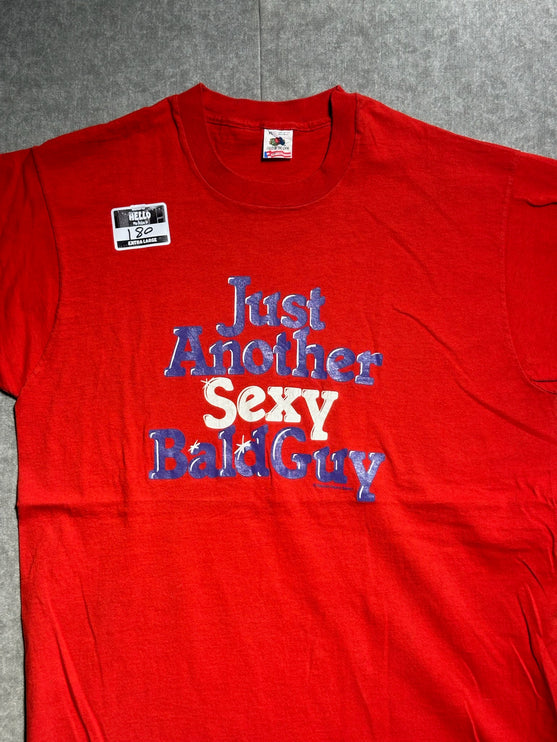 90s just another sexy bald guy single-stitched tee