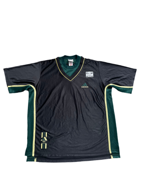 Black and green adidas jersey