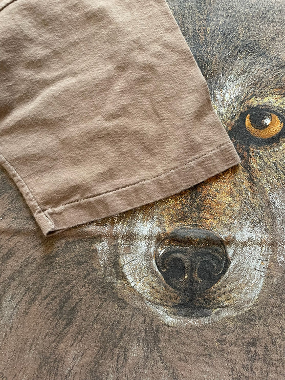 Single-stitched San Diego Zoo Wolf print tee
