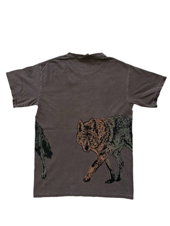 All over print wolf tee