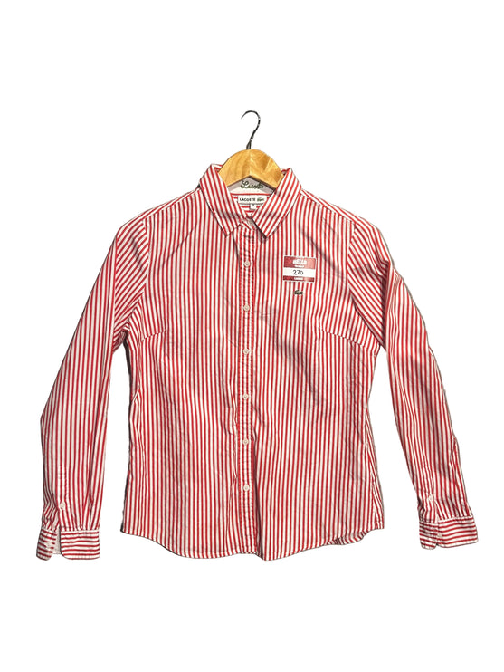 Lacoste red and white vintage shirt