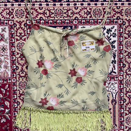 Green tassels top
