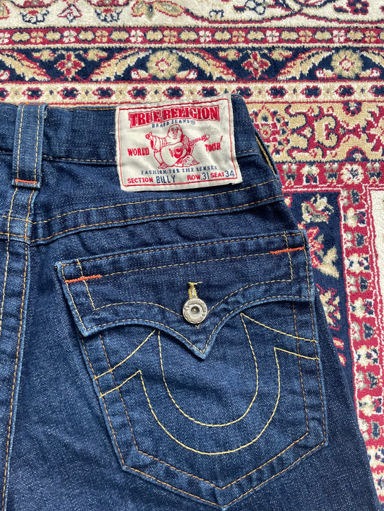 True religion low flare denim jeans