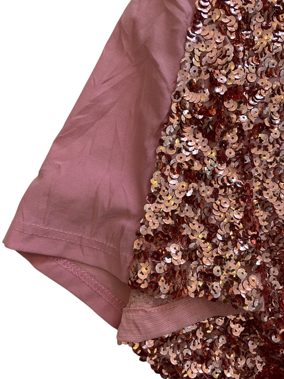 Pink sequins top