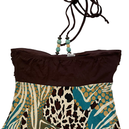 Animal print halter dress