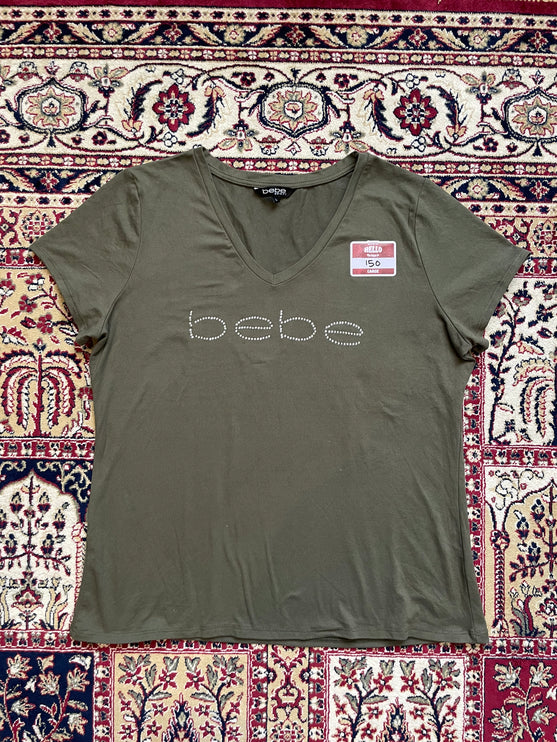 Bebe rhinestone logo