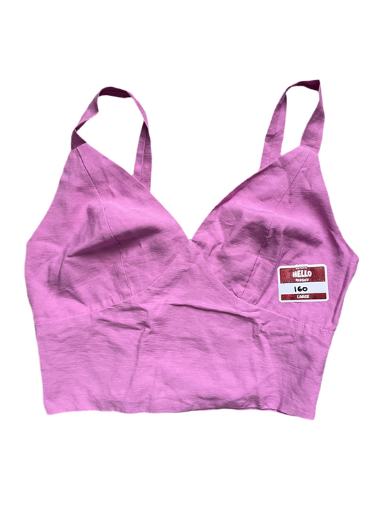 Pink smoked back top