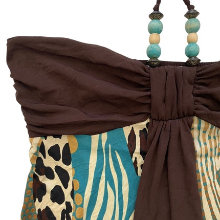 Animal print halter dress