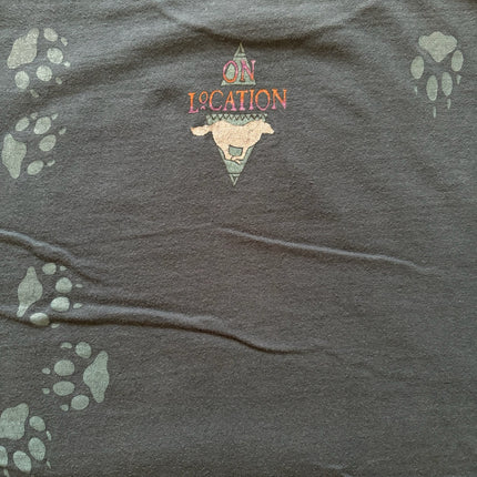 Hanes Beefy Wolf print single-stitched tee