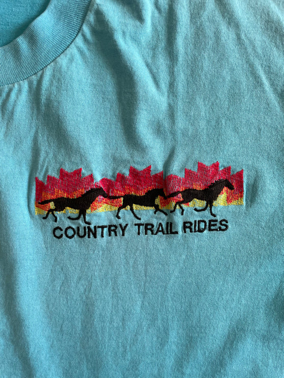 Country trail rides single-stitched tee