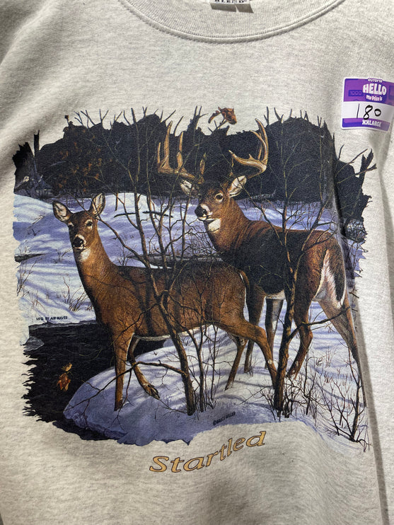 Startled crew neck sweatshirt