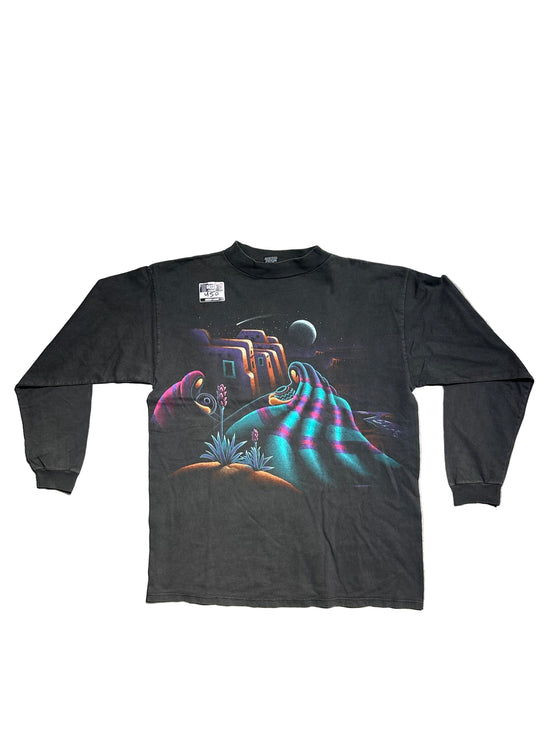 90s habitat adobe moonlight Native American long sleeve tee