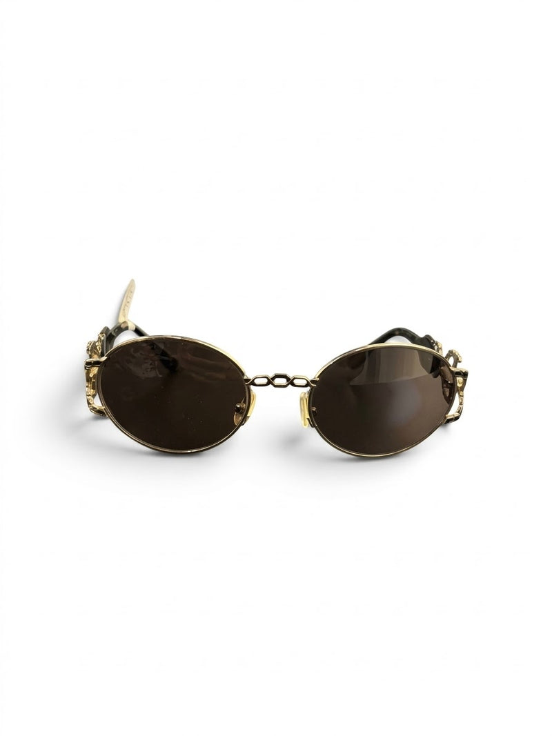 Vintage Oval Frame Designer Sunglasses
