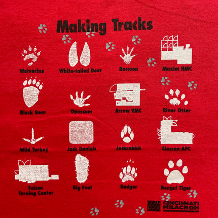 Cincinnati milacron single-stitched making tracks tee