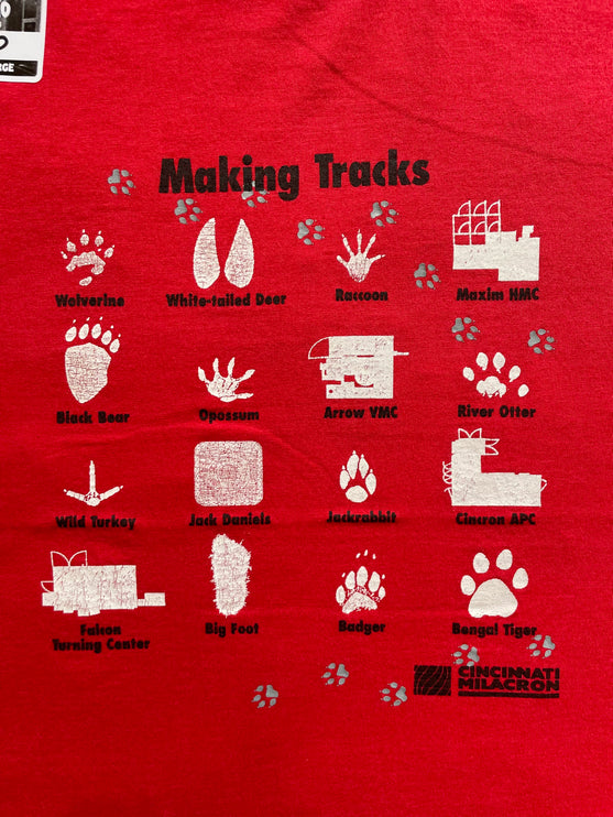 Cincinnati milacron single-stitched making tracks tee