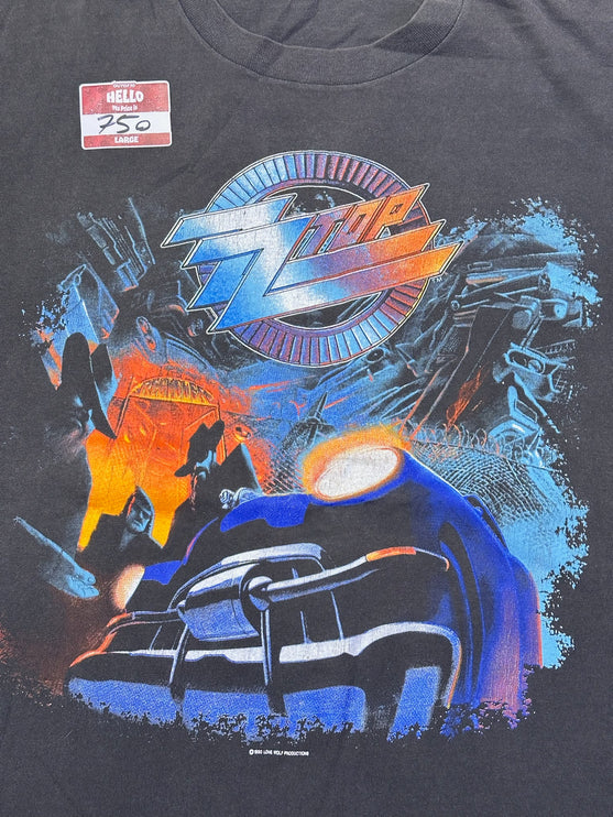 1990 zz top recycler world tour tee