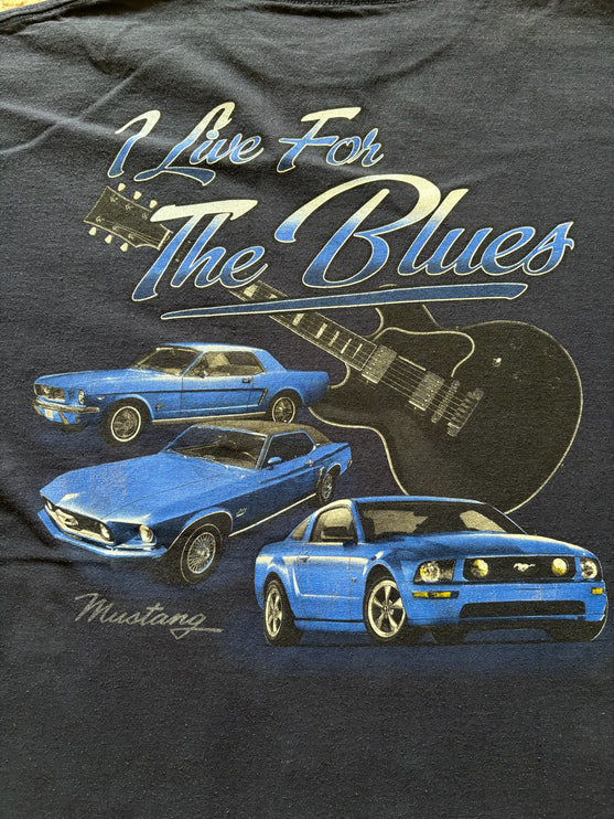 Mustang I live for the blues tee