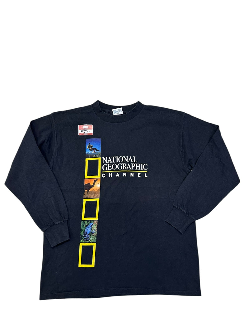 Rare 90s single-stitched national geographic channel long sleeve tee
