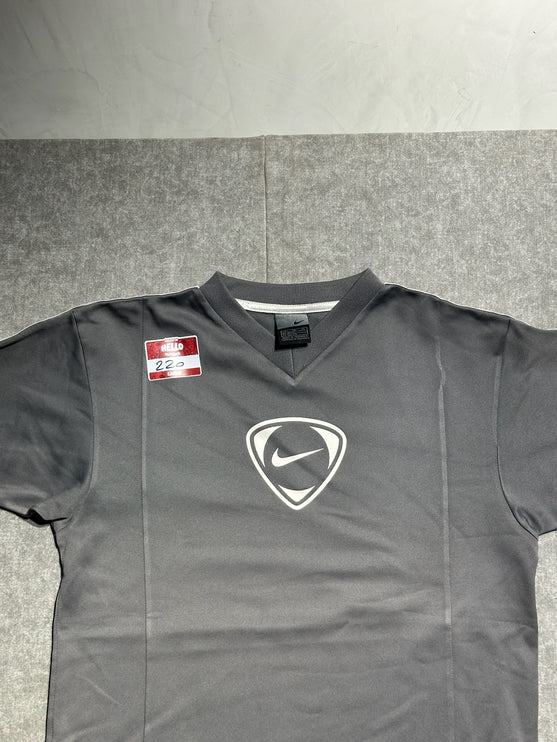Nike logo grey jersey tee