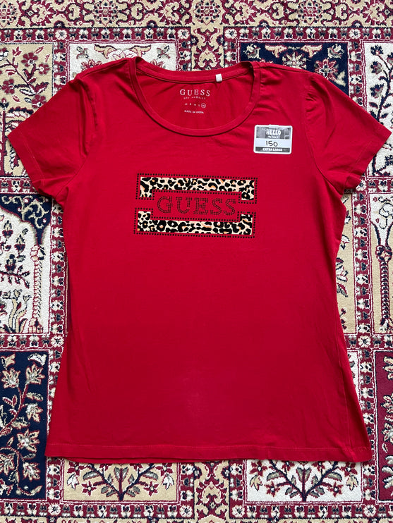 Guess leopard print tee