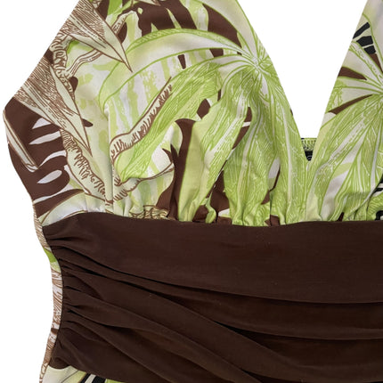 Xanaka green halter dress